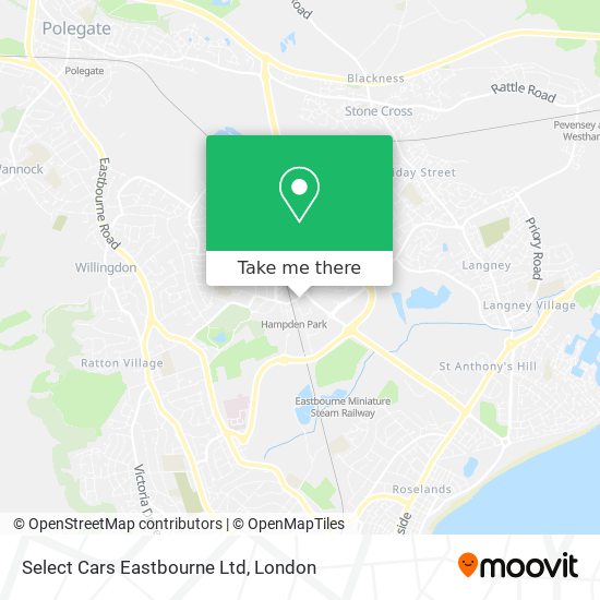 Select Cars Eastbourne Ltd map