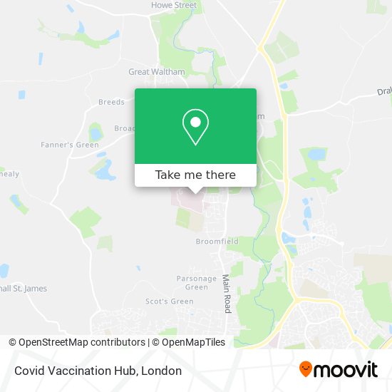 Covid Vaccination Hub map
