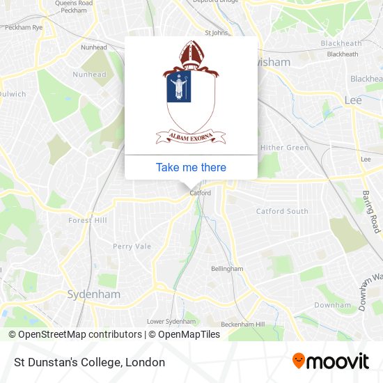 St Dunstan's College map