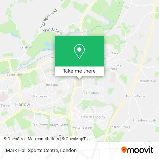 Mark Hall Sports Centre map