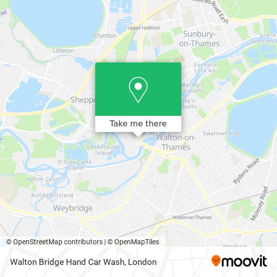 Walton Bridge Hand Car Wash map