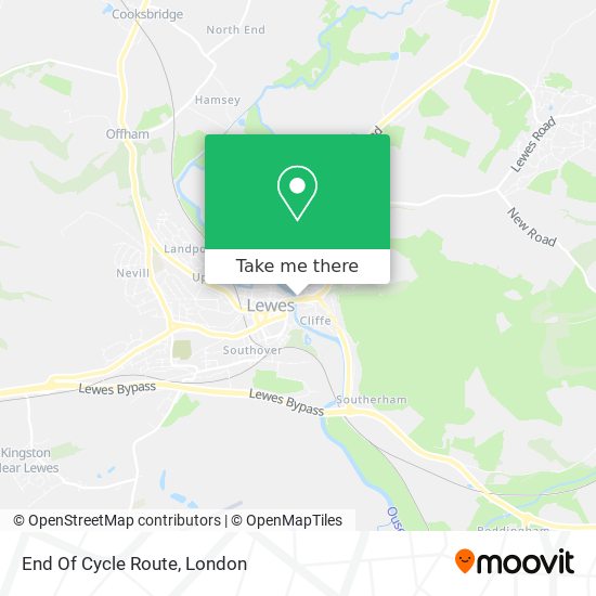 End Of Cycle Route map