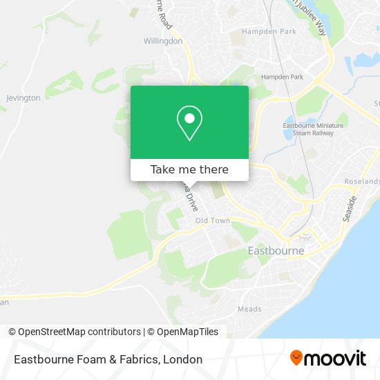 Eastbourne Foam & Fabrics map