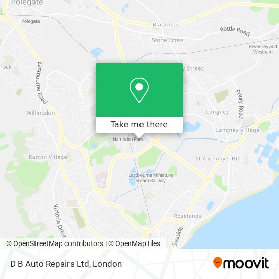 D B Auto Repairs Ltd map