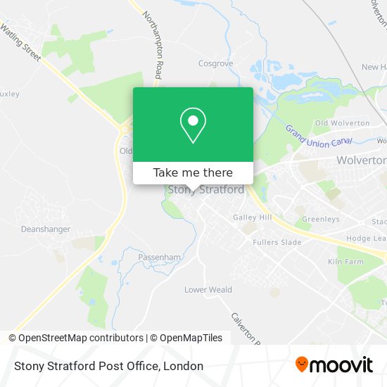 Stony Stratford Post Office map