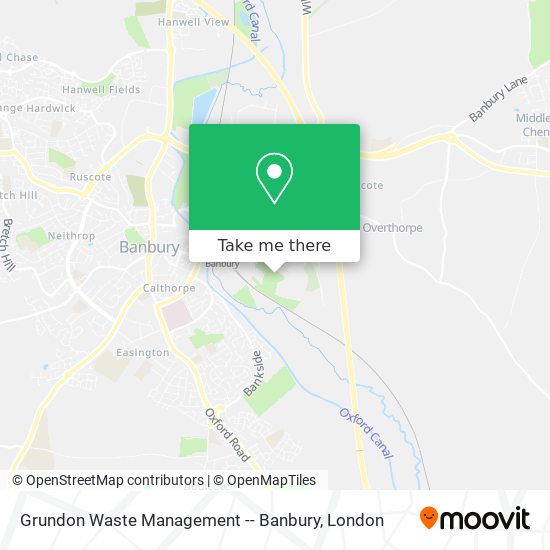 Grundon Waste Management -- Banbury map