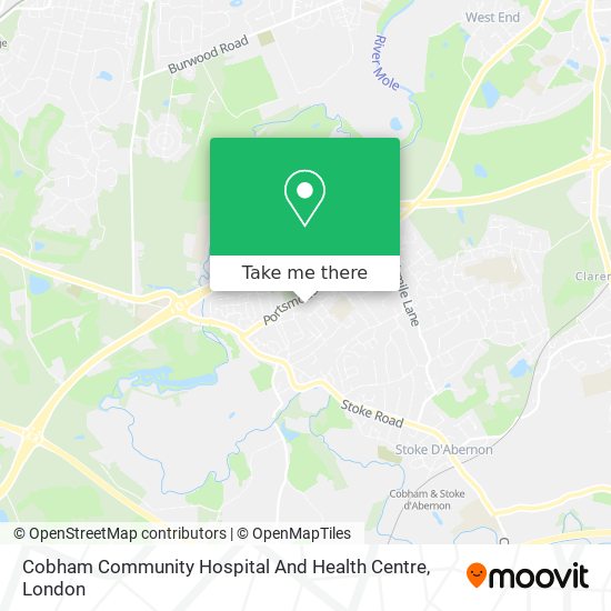 Cobham Community Hospital And Health Centre map