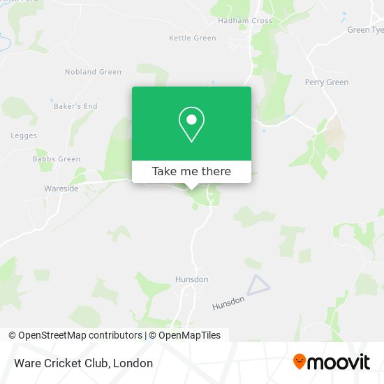 Ware Cricket Club map