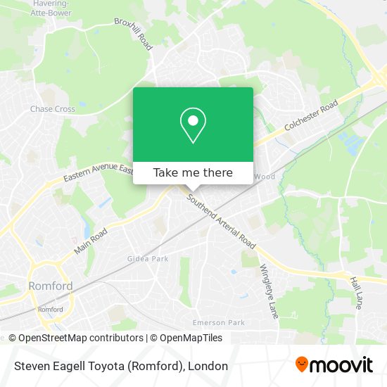 Steven Eagell Toyota (Romford) map