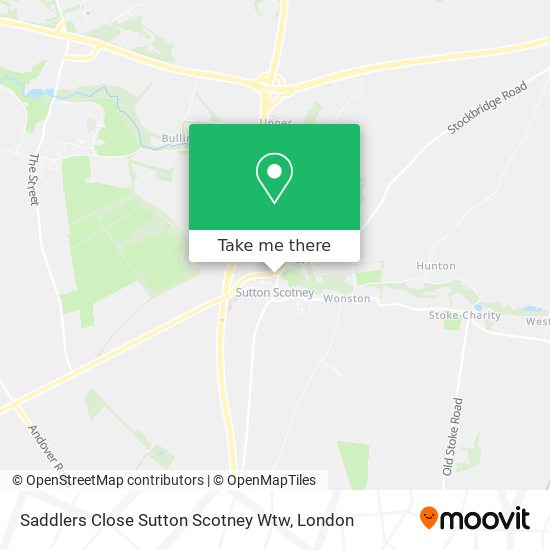 Saddlers Close Sutton Scotney Wtw map