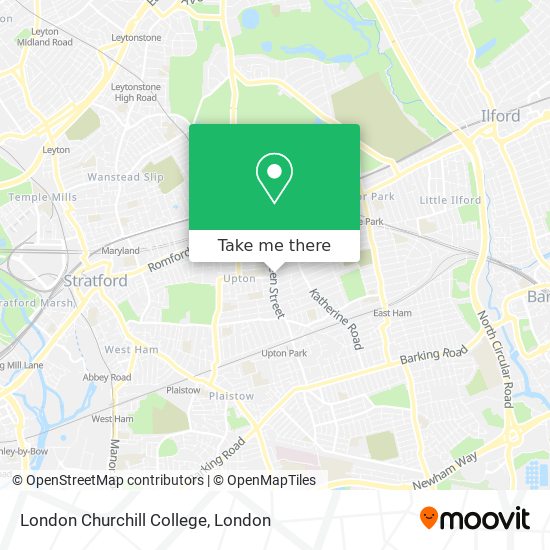 London Churchill College map