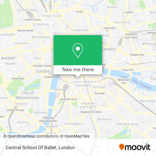 Central School Of Ballet map