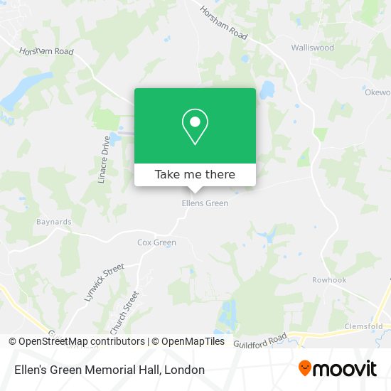 Ellen's Green Memorial Hall map