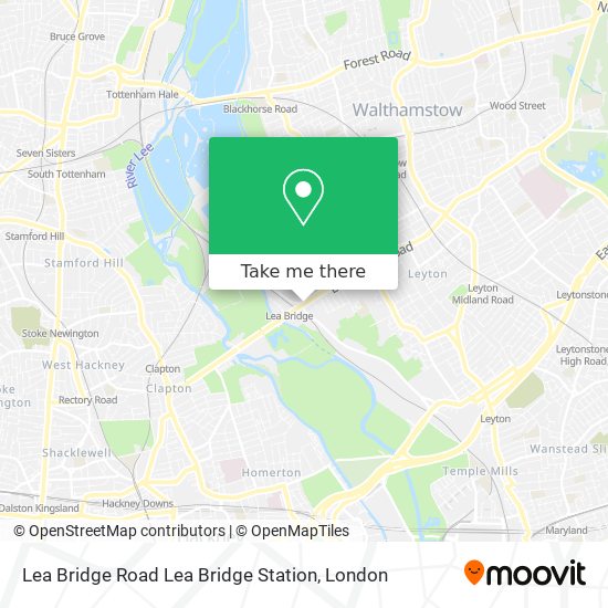Lea Bridge Road Lea Bridge Station map