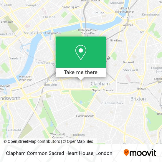 Clapham Common Sacred Heart House map