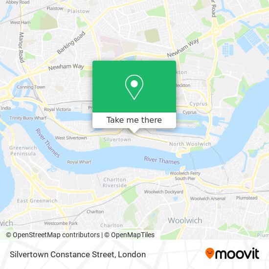 Silvertown Constance Street map