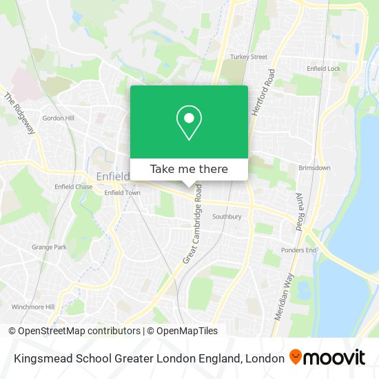 Kingsmead School Greater London England map