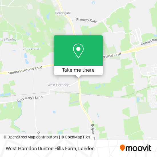 West Horndon Dunton Hills Farm map