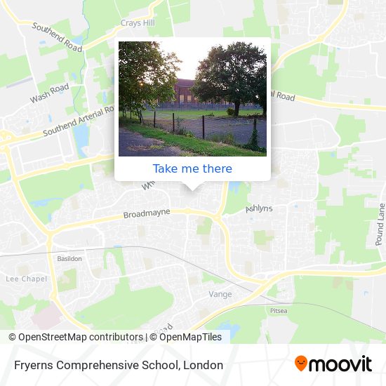 Fryerns Comprehensive School map