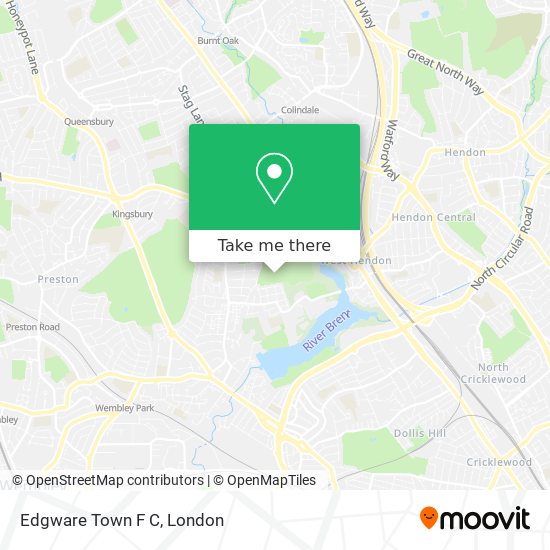 Edgware Town F C map