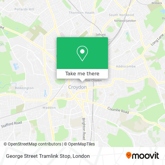 George Street Tramlink Stop map