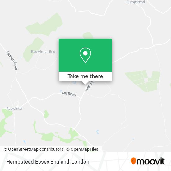Hempstead Essex England map