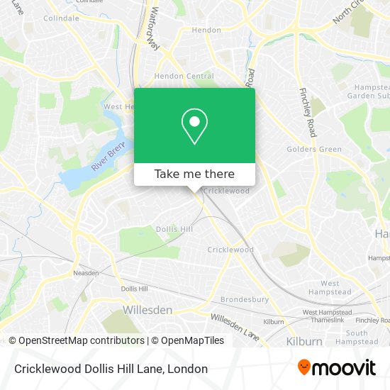 Cricklewood Dollis Hill Lane map