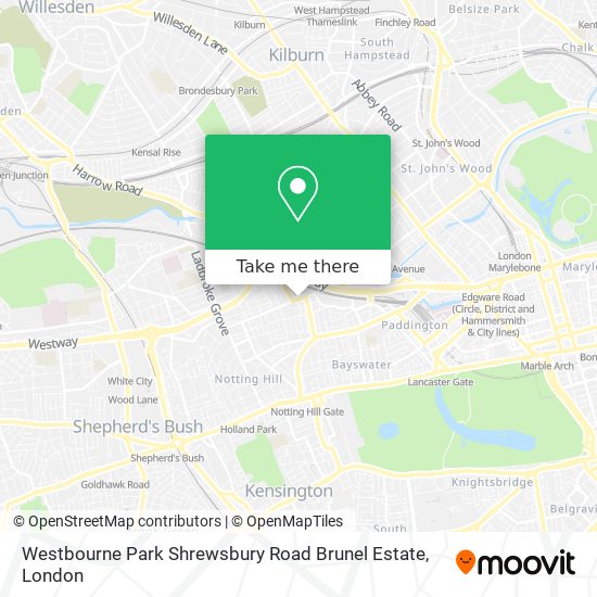 Westbourne Park Shrewsbury Road Brunel Estate map