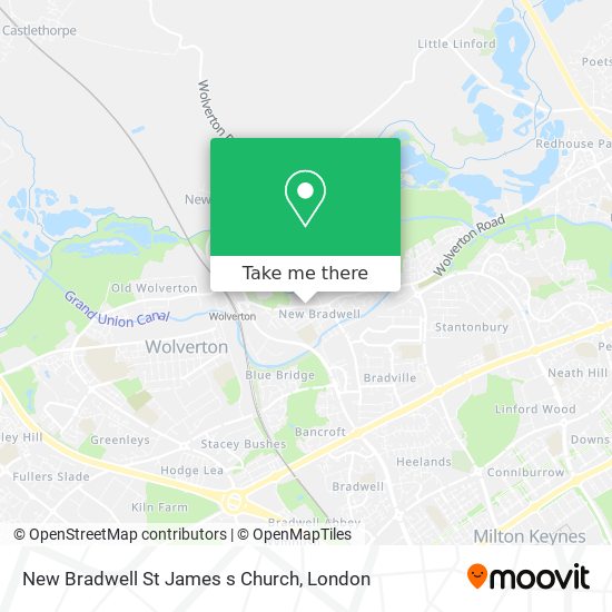 New Bradwell St James s Church map