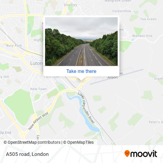 A505 road map