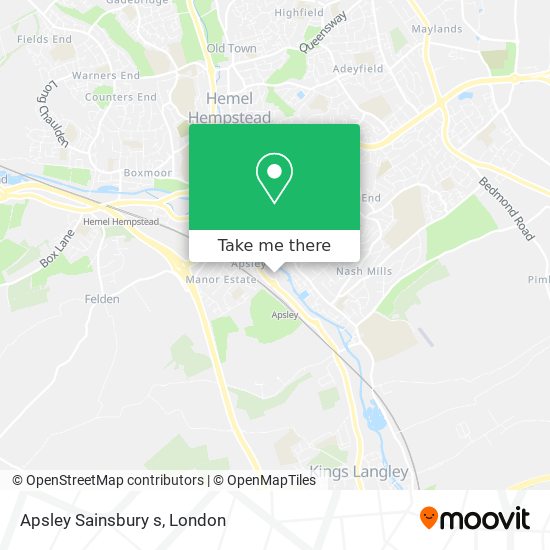 Apsley Sainsbury s map