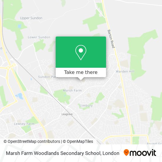 Marsh Farm Woodlands Secondary School map
