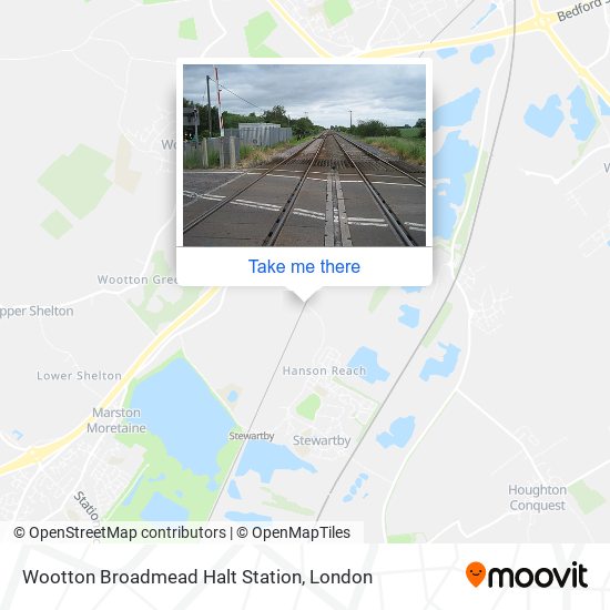 Wootton Broadmead Halt Station map