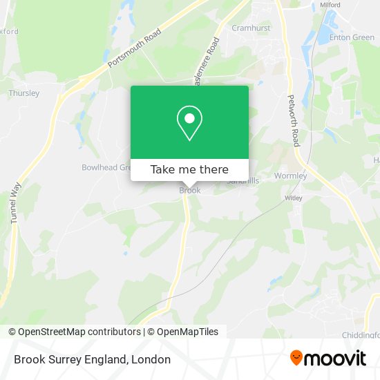 Brook Surrey England map