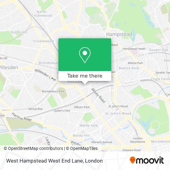 West Hampstead West End Lane map