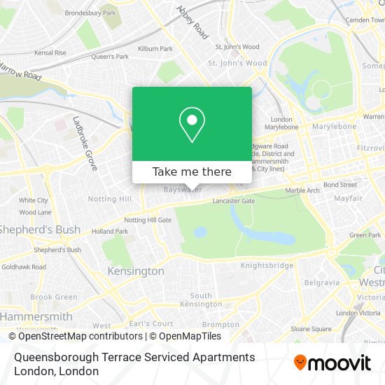 Queensborough Terrace Serviced Apartments London map