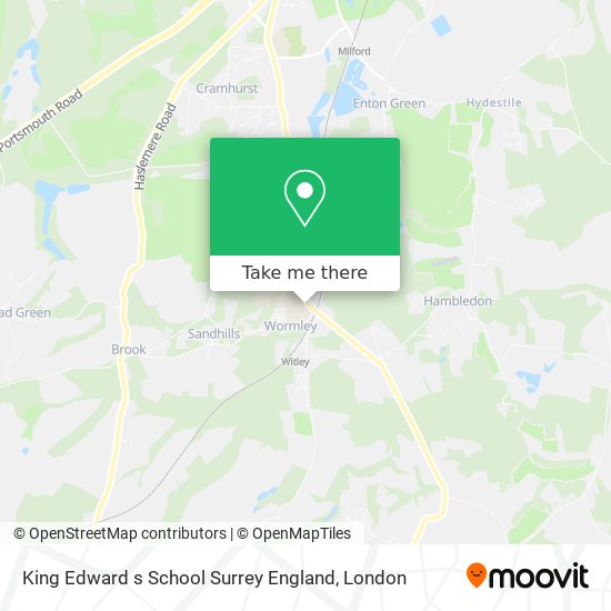 King Edward s School Surrey England map