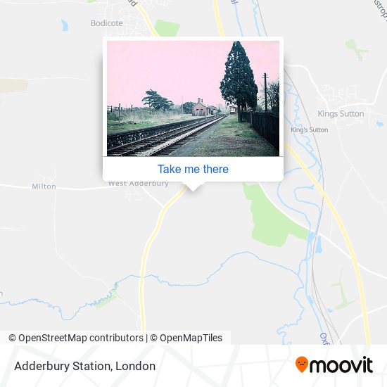 Adderbury Station map