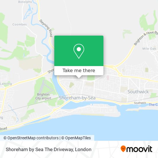 Shoreham by Sea The Driveway map