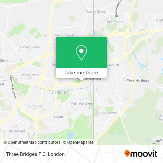 Three Bridges F C map
