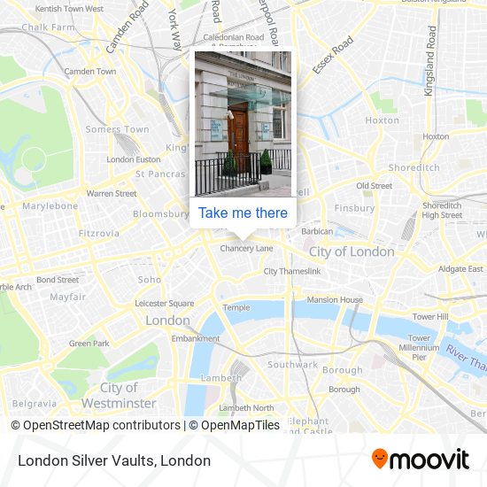 London Silver Vaults map