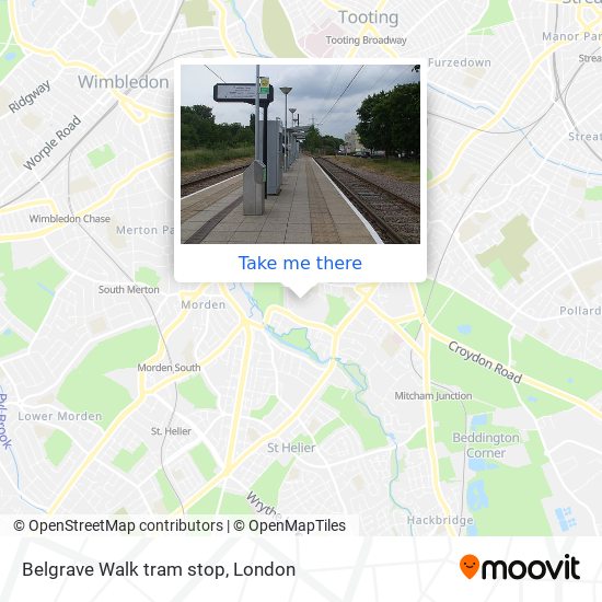 Belgrave Walk tram stop map