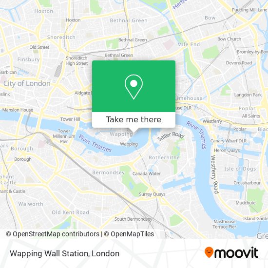 Wapping Wall Station map