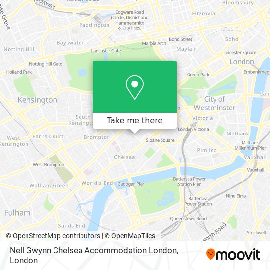 Nell Gwynn Chelsea Accommodation London map