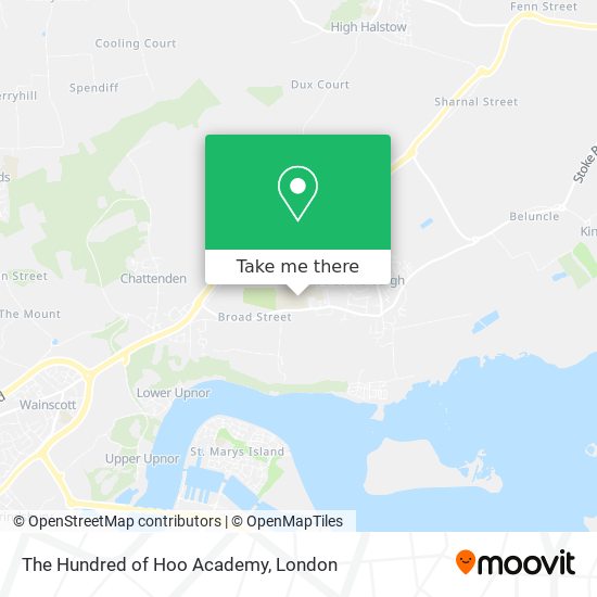 The Hundred of Hoo Academy map
