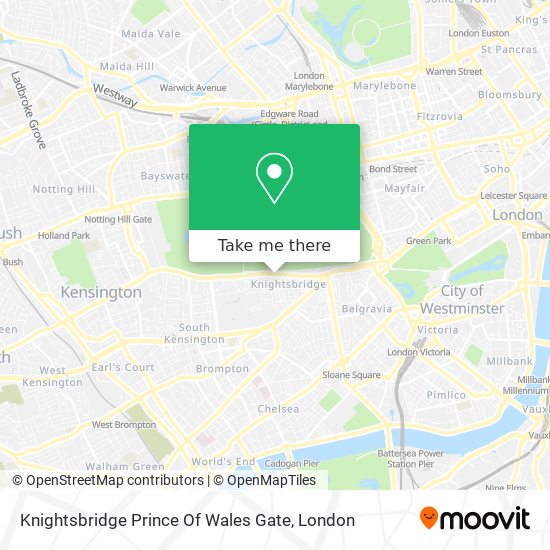 Knightsbridge Prince Of Wales Gate map
