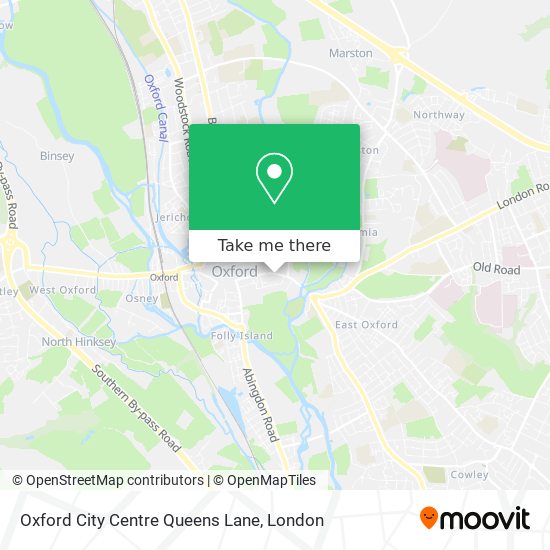 Oxford City Centre Queens Lane map