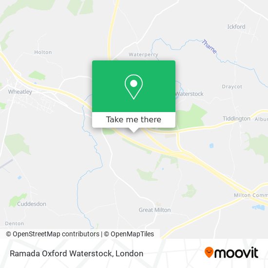 Ramada Oxford Waterstock map