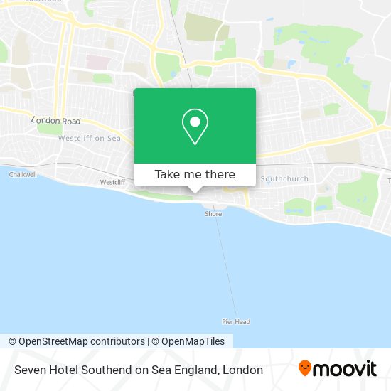 Seven Hotel Southend on Sea England map
