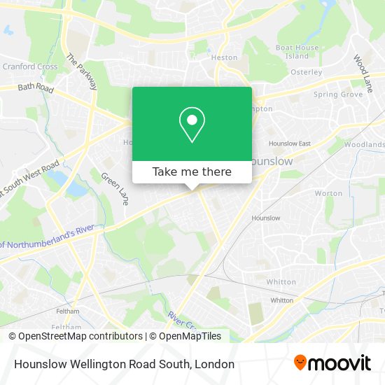 Hounslow Wellington Road South map
